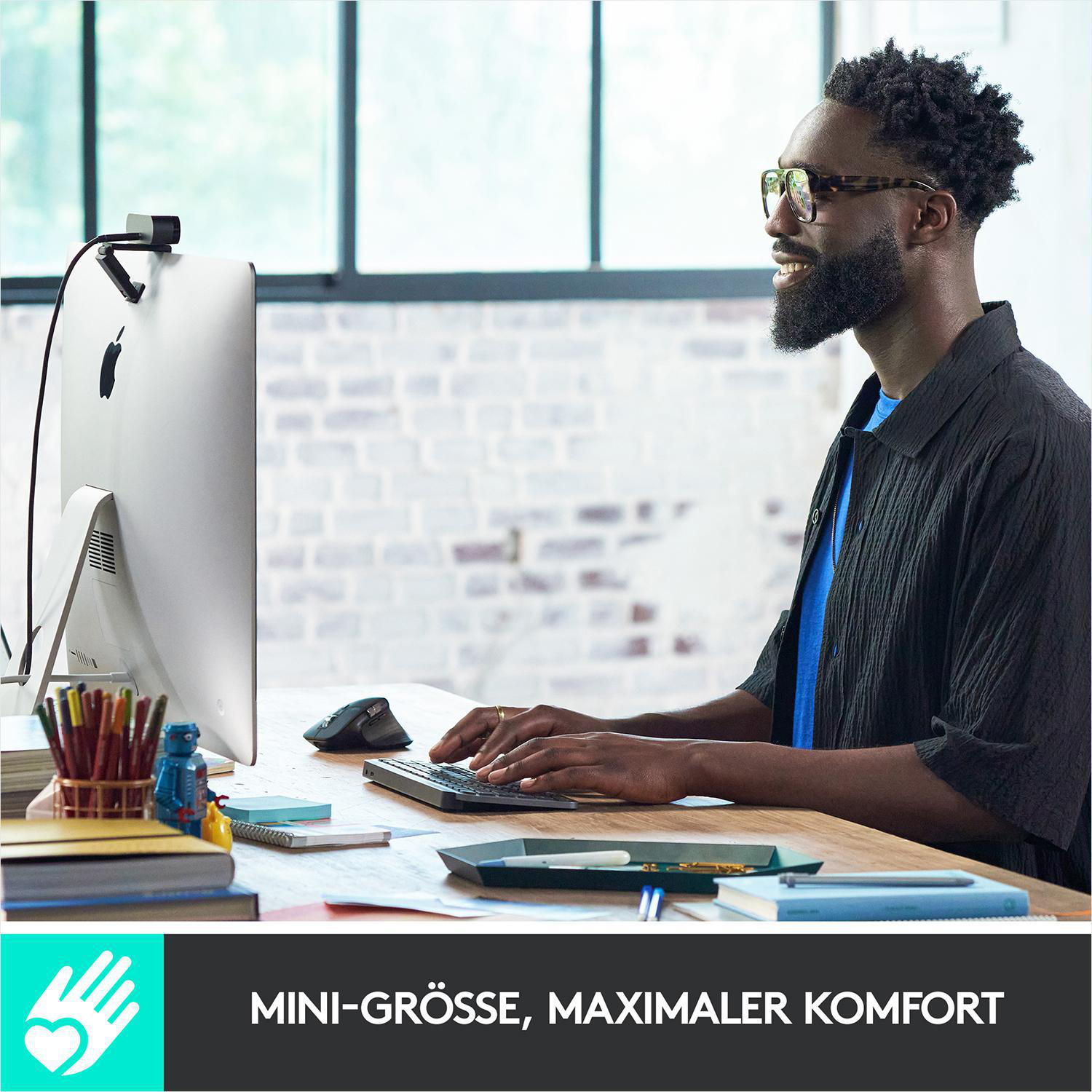 LOGITECH MX Keys Mini, Kompakt, Kabellos, Tastatur, kabellos, Rose
