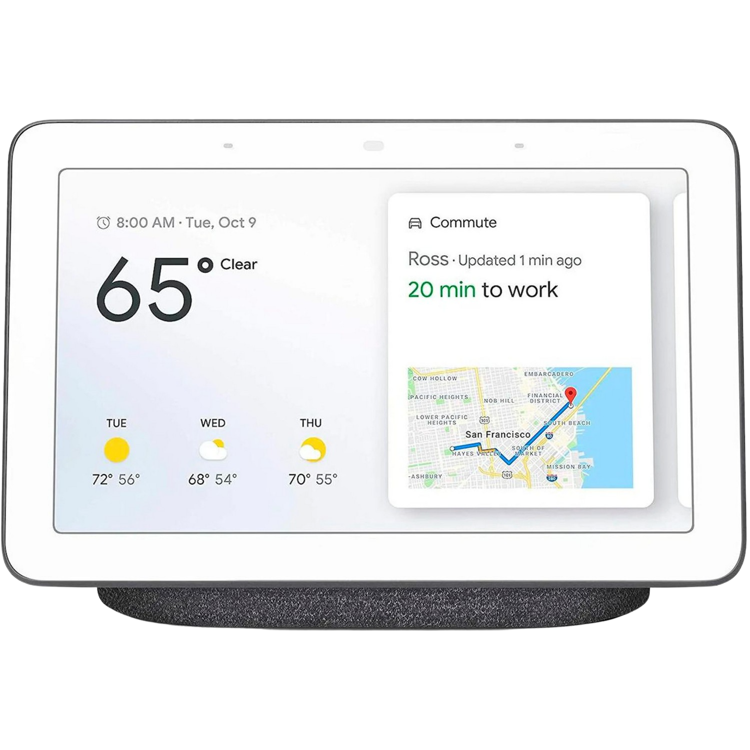 Altavoz Con Pantalla wifi inteligente google nest hub asistente de y digital 7 assistant negro