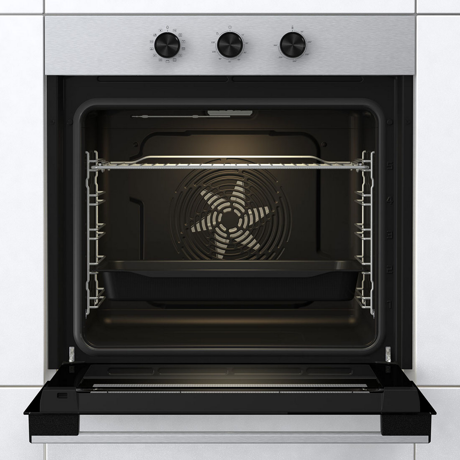 Horno - Hisense BI61111AX, 77 l, Integrable, Limpieza por vapor, 59.50 cm, Acero Inoxidable Gris