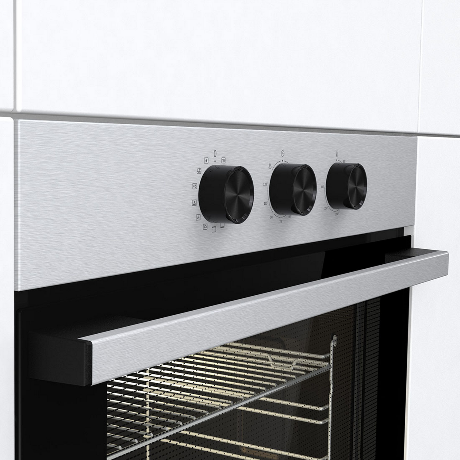 Horno - Hisense BI61111AX, 77 l, Integrable, Limpieza por vapor, 59.50 cm, Acero Inoxidable Gris