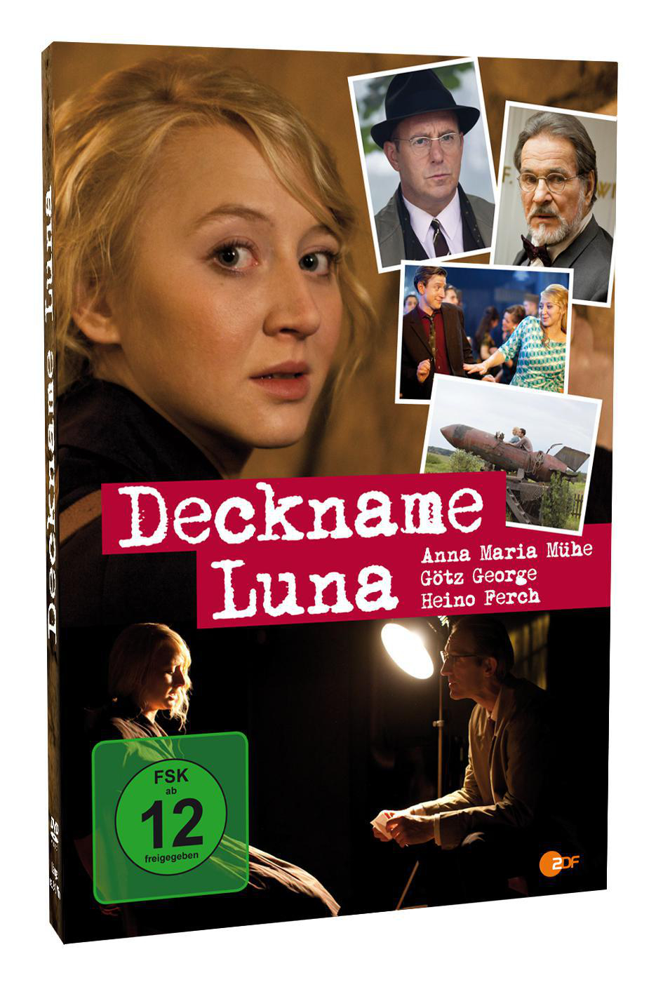 DVD-Cover für Deckname Luna. Es zeigt eine Frau und mehrere eingesetzte Fotos von Personen.