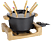 PRINCESS 173025 Fondue - Pure black 8 personer