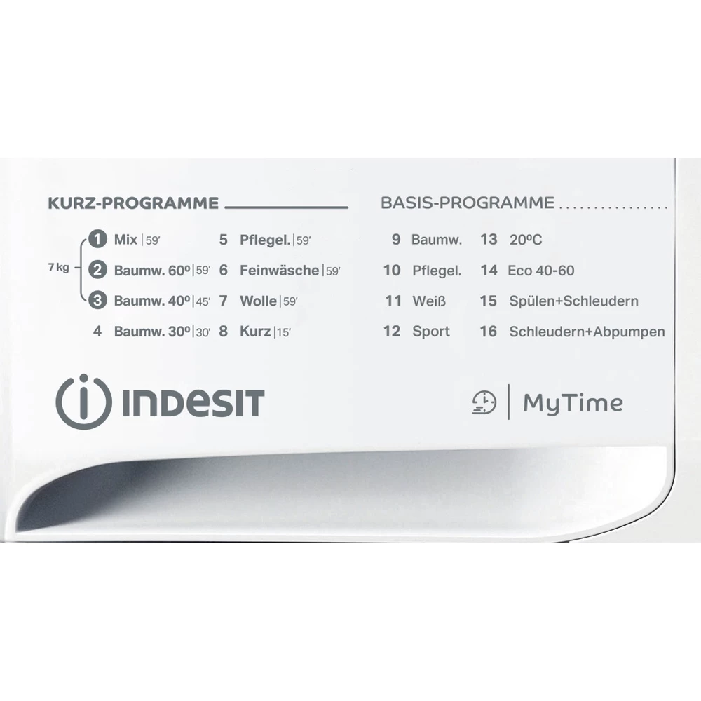 INDESIT MTWA 71484E W DE Waschmaschine Frontlader (7 kg, 1351 U/Min., C, Frontlader)