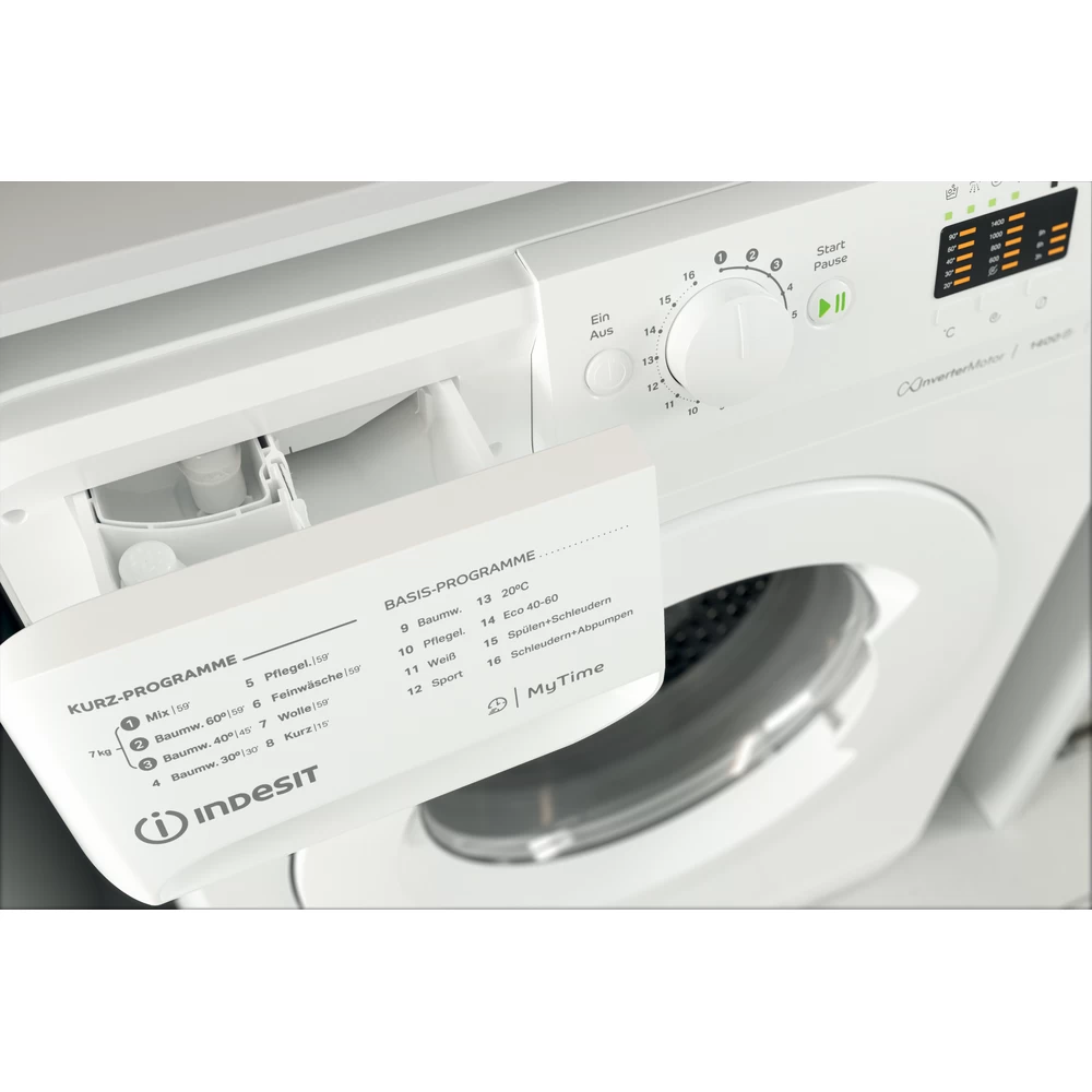 INDESIT MTWA 71484E W DE Waschmaschine Frontlader (7 kg, 1351 U/Min., C, Frontlader)