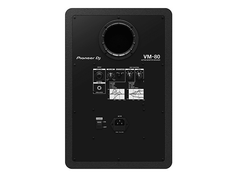 Pioneer DJ VM-80 Aktiv-Monitor-Lautsprecher (Stück), schwarz — Foto 2 von 5