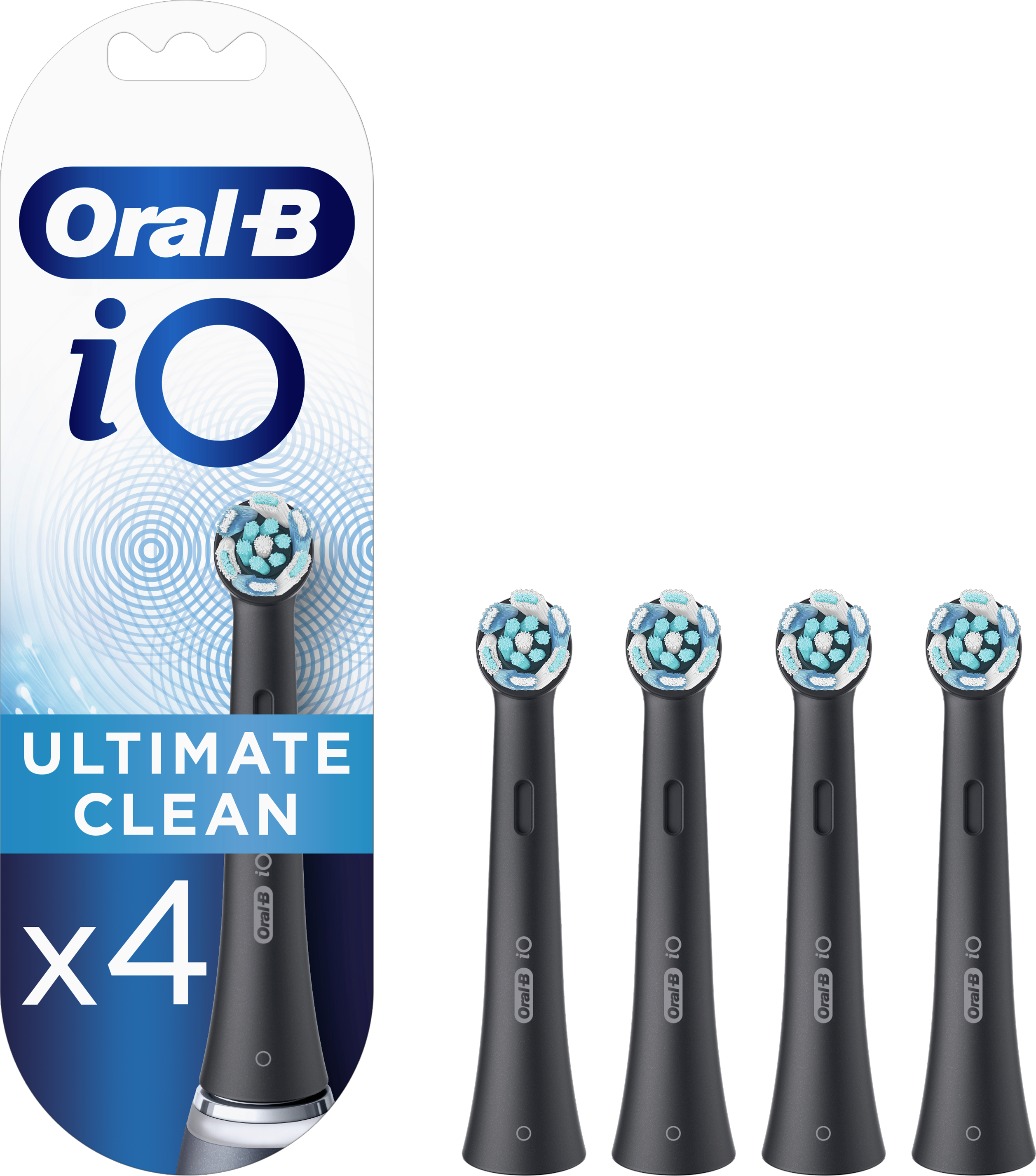 ORAL-B iO fogkefefej Ultimate Clean Black 4 db