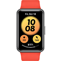 Smartwatch HUAWEI Watch Fit new Smartwatch Silikon, 80-120 mm (Standard),  80-102 mm (kurz), Pomelo Red | MediaMarkt