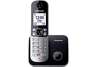 Panasonic KX-TG6851SPB Teléfono Fijo Inalámbrico Digital Negro Bloqueo de Llamadas, Manos Libres, Modo No Molestar, Reducción Ruido Ambiente, Distintos Tonos Llamada, Agenda, Batería Larga Duración 