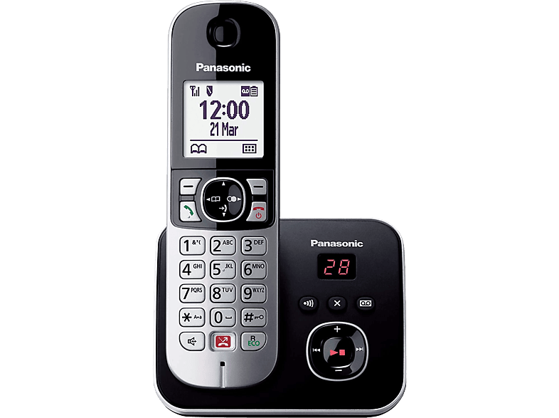 Teléfono | Panasonic KX-TG6861SP, Llamadas, Manos Libres, No Molestar, Negro