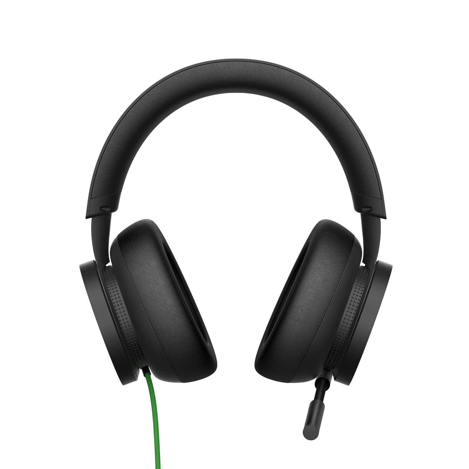Auriculares gaming Microsoft 8LI-00002, vista frontal de diadema en color negro, con cable y conexión Jack 3,5 mm, diseño supraaural y micrófono integrado para uso multiplataforma.