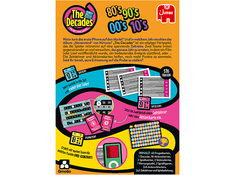 Thumbnail - JUMBO The Decades Partyspiel Mehrfarbig