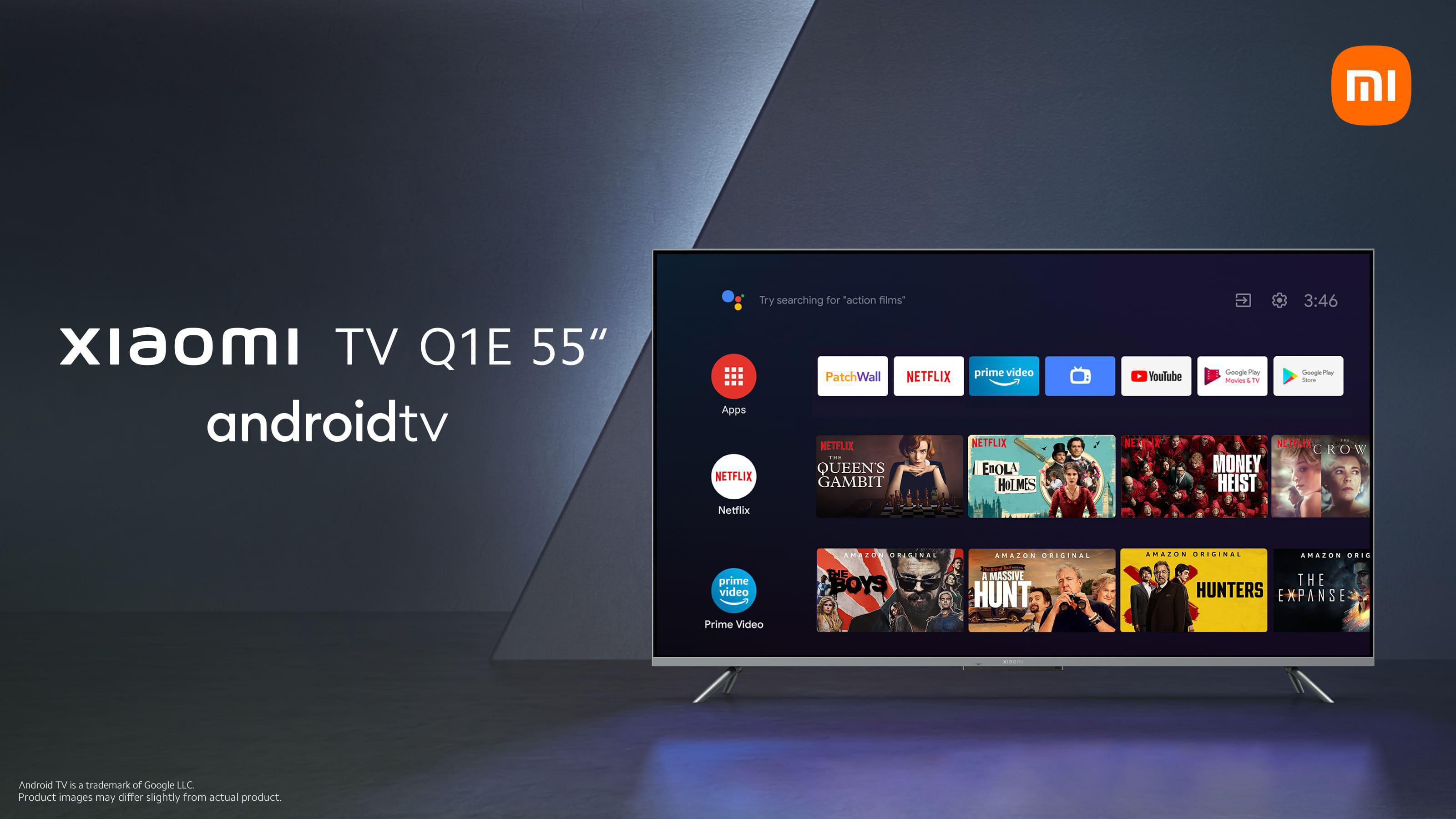 XIAOMI TV SMART QLED QLED / (Flat, Zoll cm, 4K, Q1E 10) TV™ Android TV, 55\