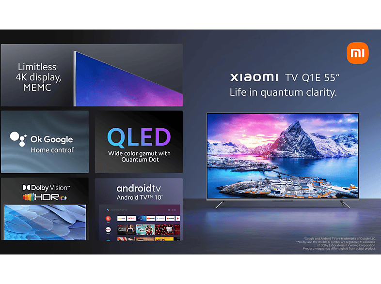 XIAOMI SMART TV Q1E 55" QLED TV für nur 629€ statt 670,90€