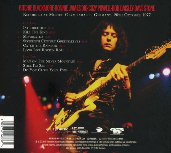 Ritchie Blackmore, Ronnie James Dio, Cozy Powell, Bob Daisley, Dave Stone album borítója.