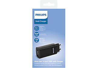 PHILIPS DLP2681 1 USB-A & 2 USB-C 65W Şarj Adaptörü Siyah_1