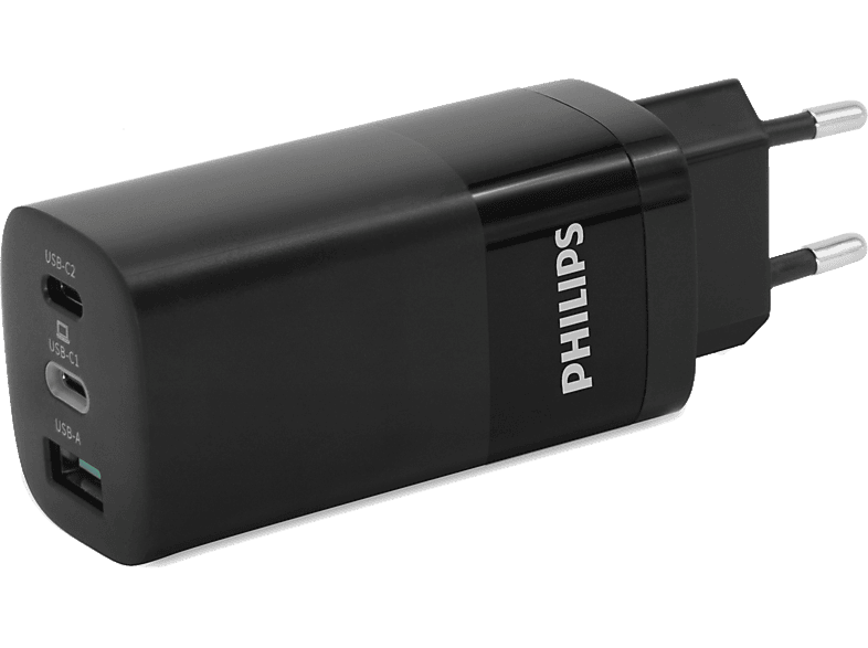 PHILIPS DLP2681 1 USB-A & 2 USB-C 65W Şarj Adaptörü Siyah_0