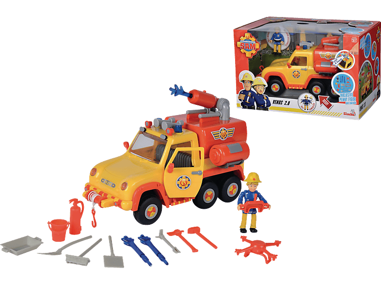 Figur Venus Sam Feuerwehrauto Mehrfarbig TOYS SIMBA mit Spielzeugauto 2.0