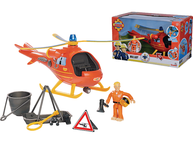 SIMBA TOYS Sam Hubschrauber Wallaby mit Figur Spielzeughubschrauber Mehrfarbig Kunststoff