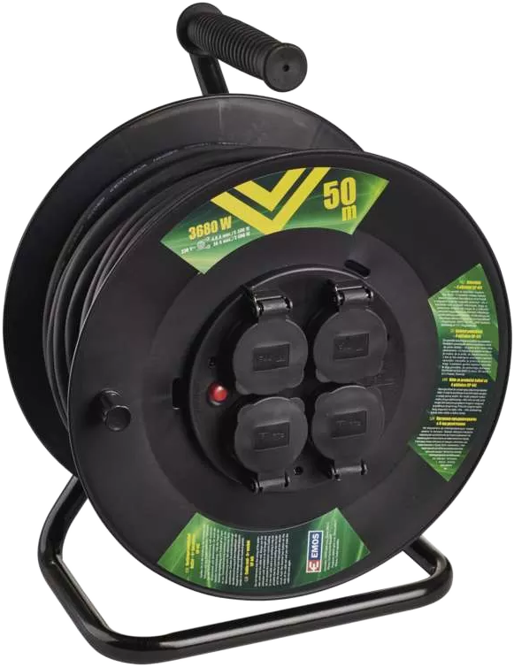 EMOS P08250 hosszabbító Dob 50M 4CS Gumi