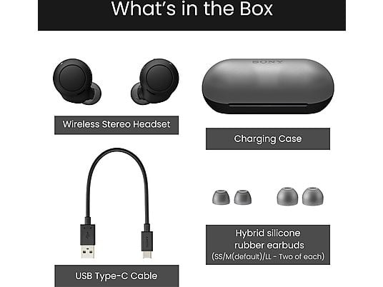 SONY WF-C500 - Draadloze oordopjes - Zwart