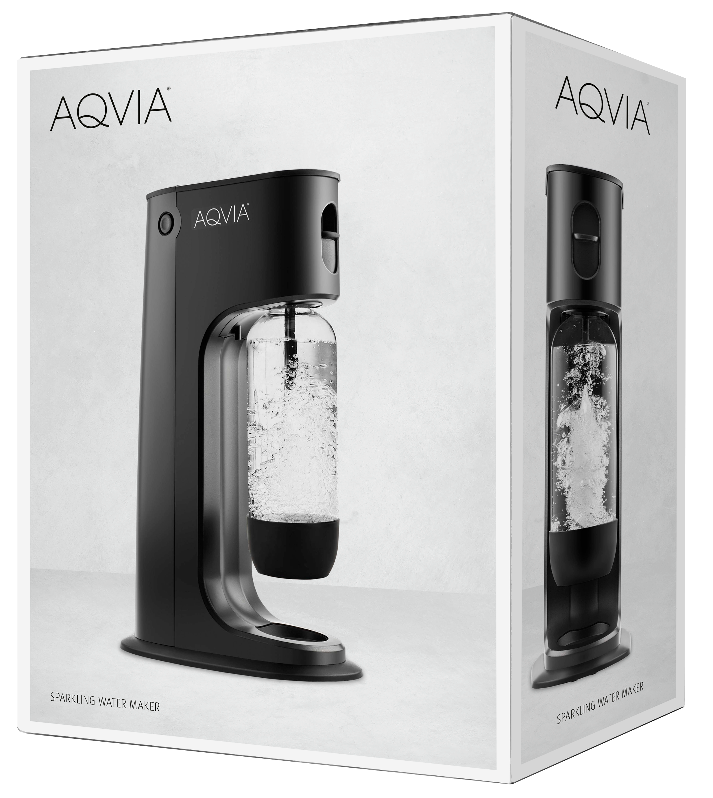 AQVIA Soda Maschine Balance Black Wassersprudler , Schwarz