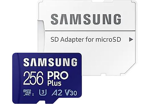 SAMSUNG Carte mémoire Pro PLUS microSDXC 256 GB Class 10 UHS-I (MB-MD256KA/EU)