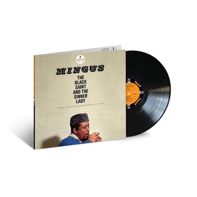 "Mingus The Black Saint and the Sinner Lady" lemezborító egy férfival.