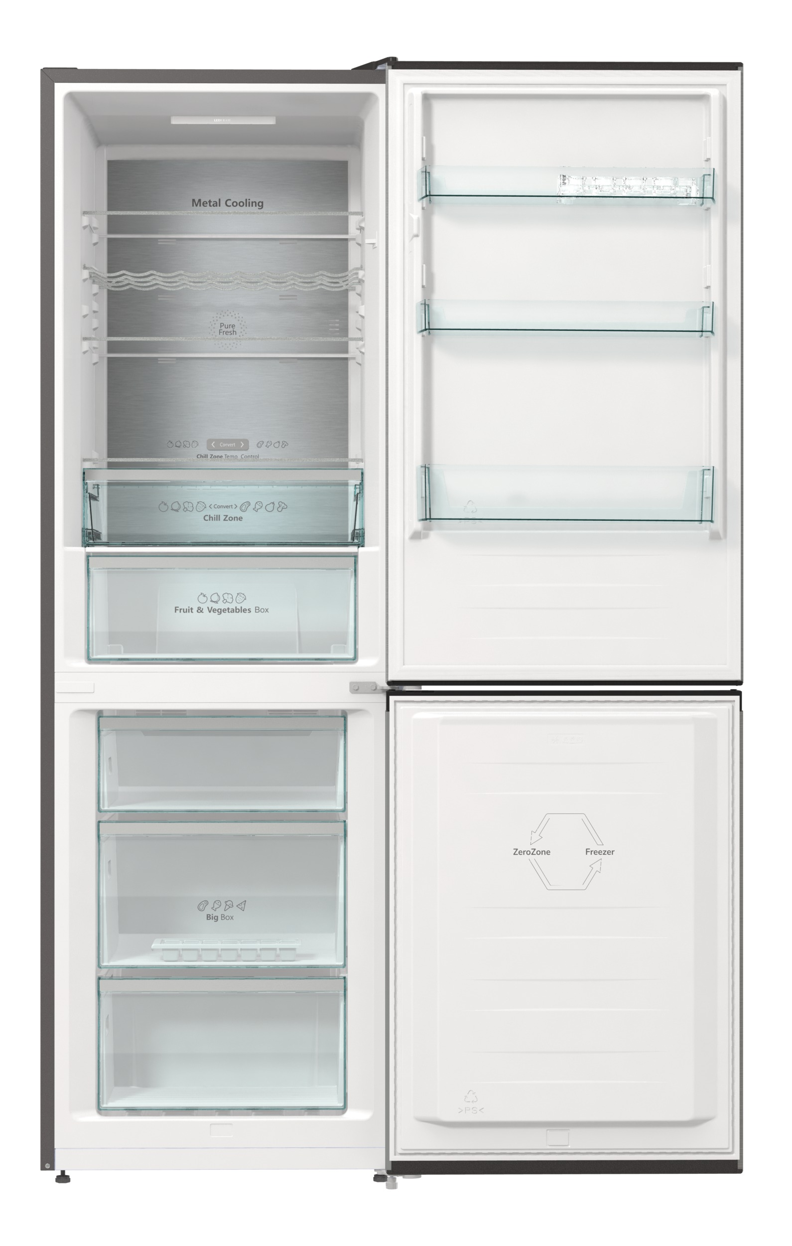 HISENSE RB424N4CIC Kühlgefrierkombination (C, 326 l, 1850 mm hoch, Silber)
