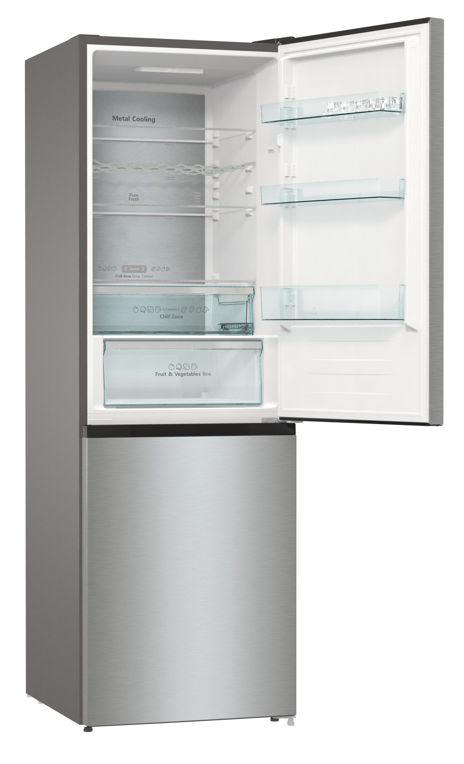 HISENSE RB424N4CIC Kühlgefrierkombination (C, 326 l, 1850 mm hoch, Silber)