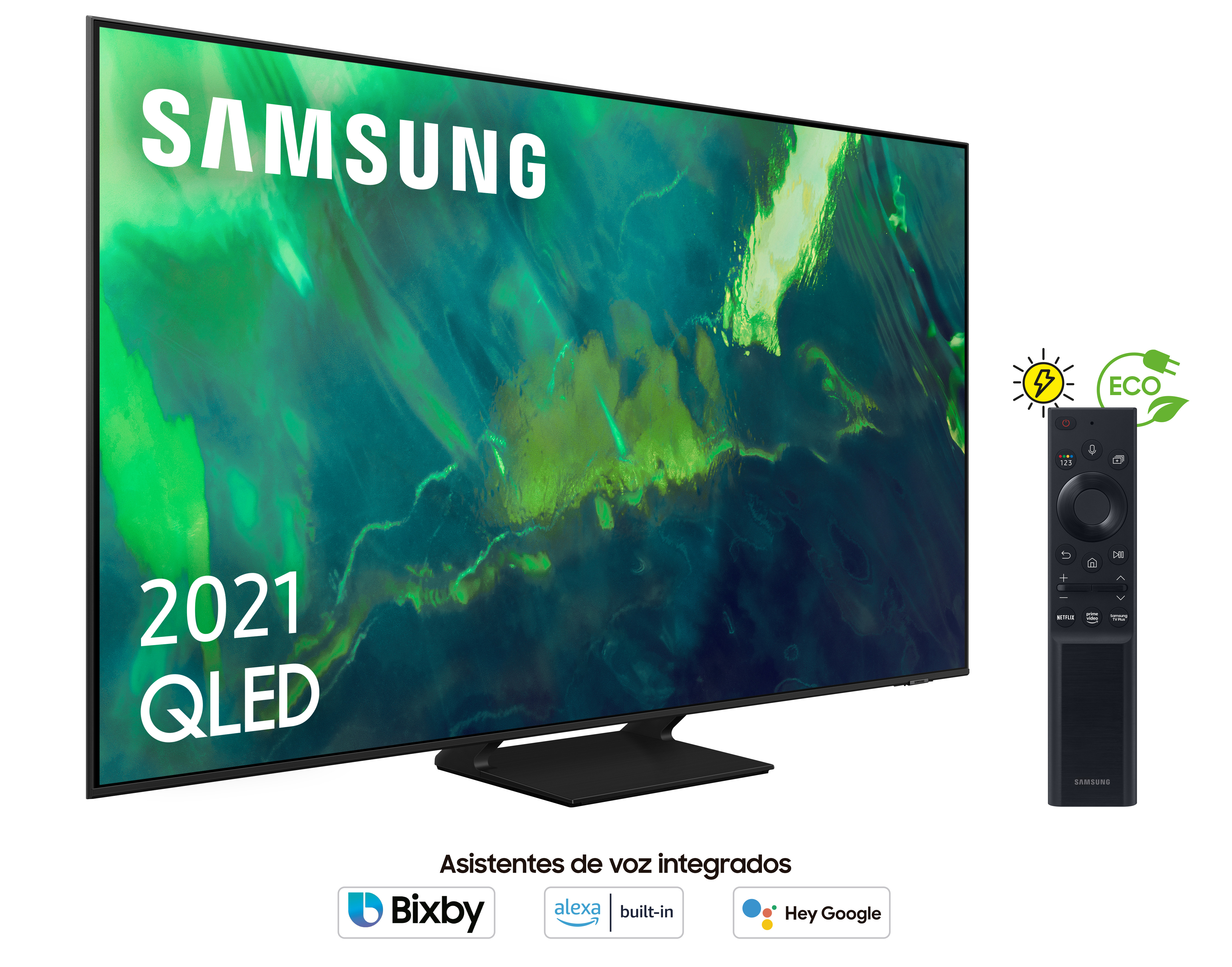 TV QLED 55" - Samsung 55Q70AATXXC, UHD 4K, Quantum 4K, Smart TV, HDR10+, Tizen, Quantum Dot, Negro