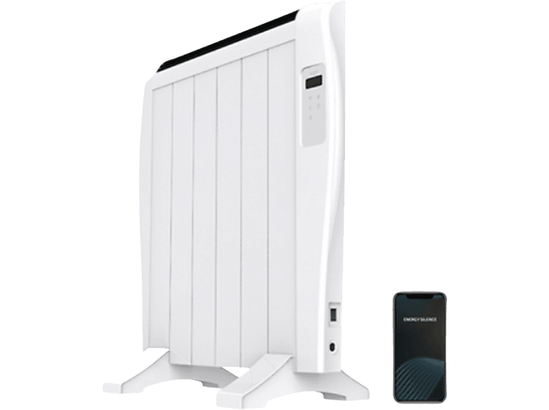 Emisor térmico - Cecotec ReadyWarm 1200 Thermal Connected, 900 W, 6 Elementos, Hasta 10 m², LCD, Blanco
