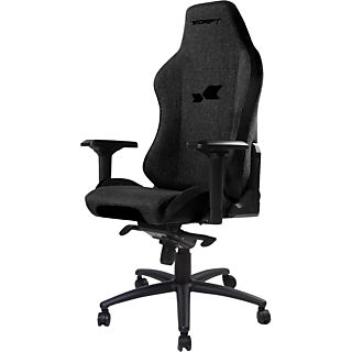 Silla gaming - Drift DR275, Acolchado extra y ajustable (4D), Tela, 150kg, Giratorio, Negro