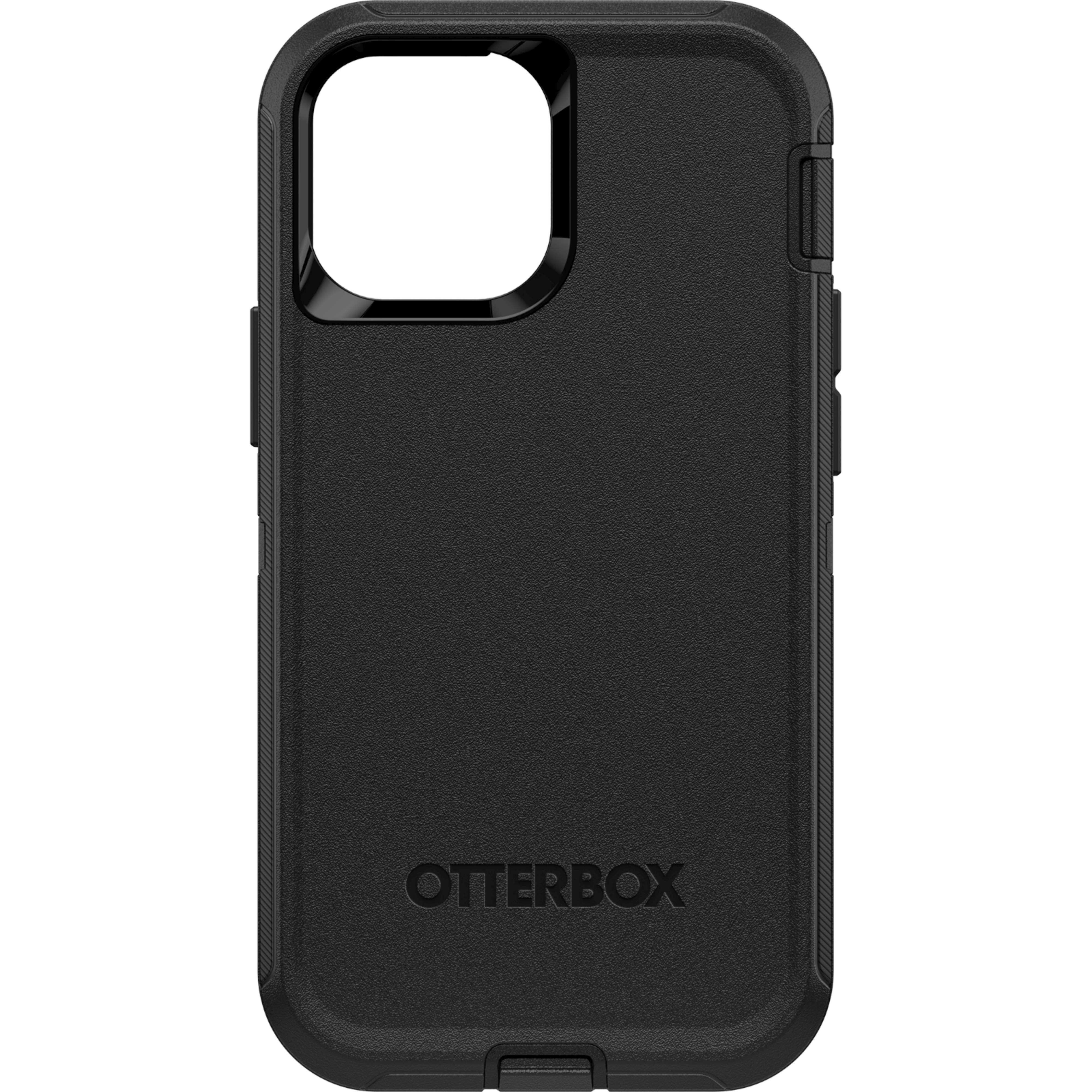 Schwarze Otterbox-Hülle für iPhone, robustes Design, mit Otterbox-Logo.