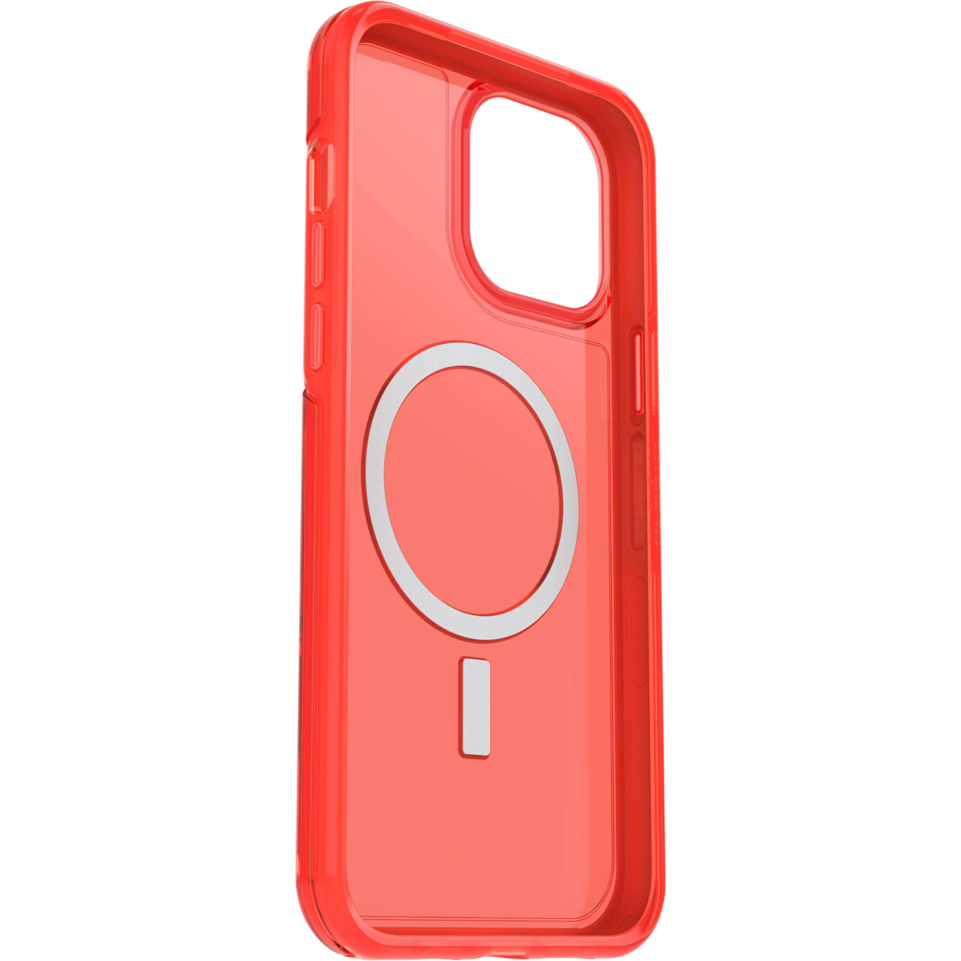 OTTERBOX Symmetry, Backcover, Apple, iPhone 13 Pro Max, Transparent / Rot