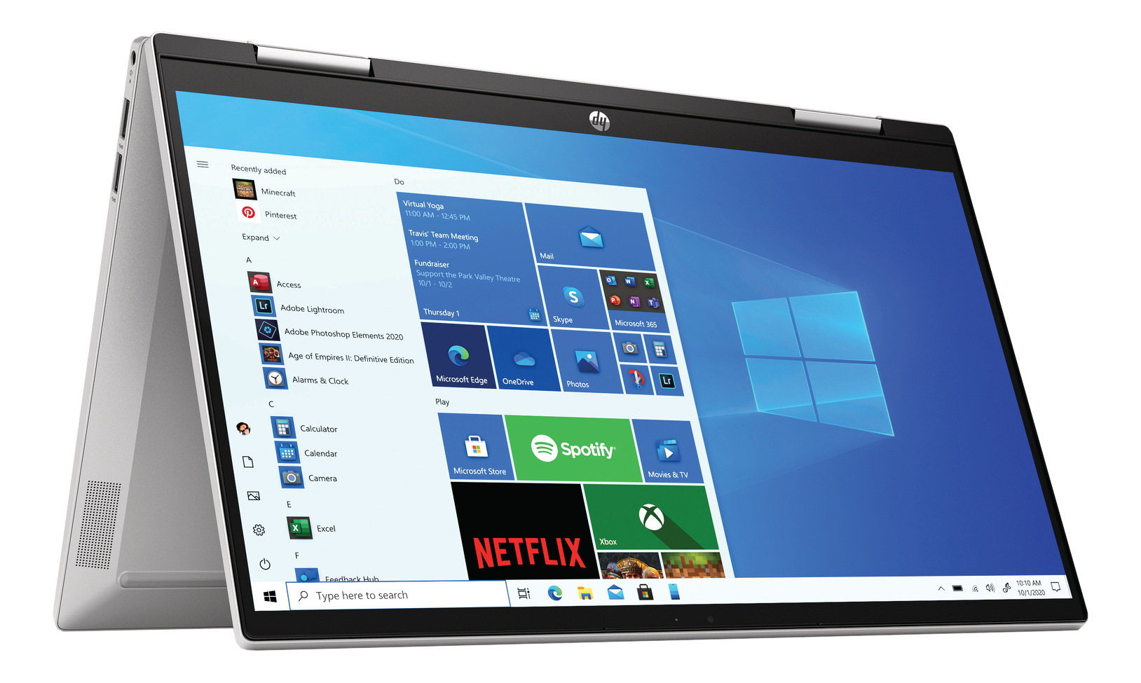 HP Pavilion x360 14-dy0744nz - Convertible 2 in 1 Laptop (14 ", 256 GB SSD, Natural Silver)