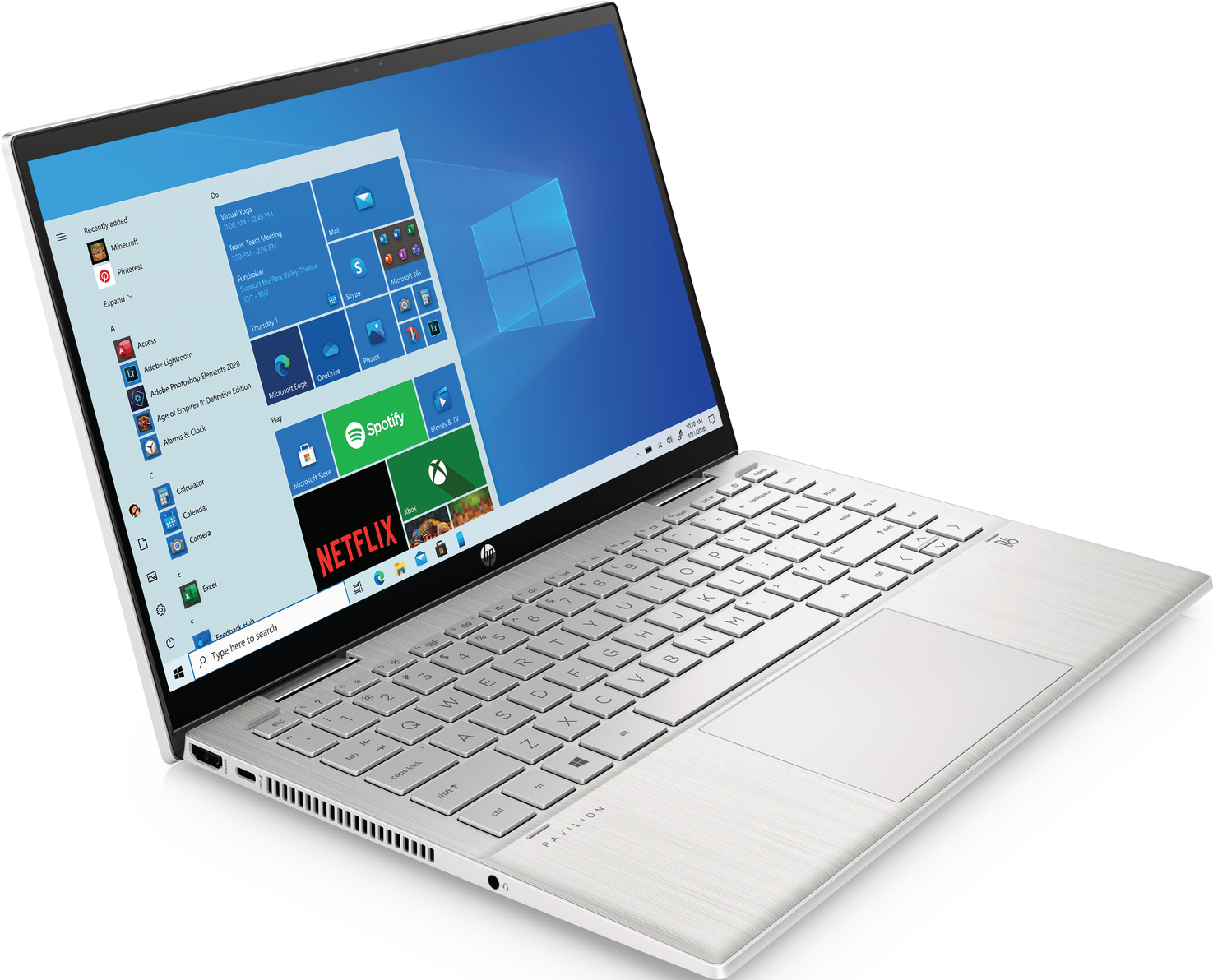 HP Pavilion x360 14-dy0744nz - Convertible 2 in 1 Laptop (14 ", 256 GB SSD, Natural Silver)