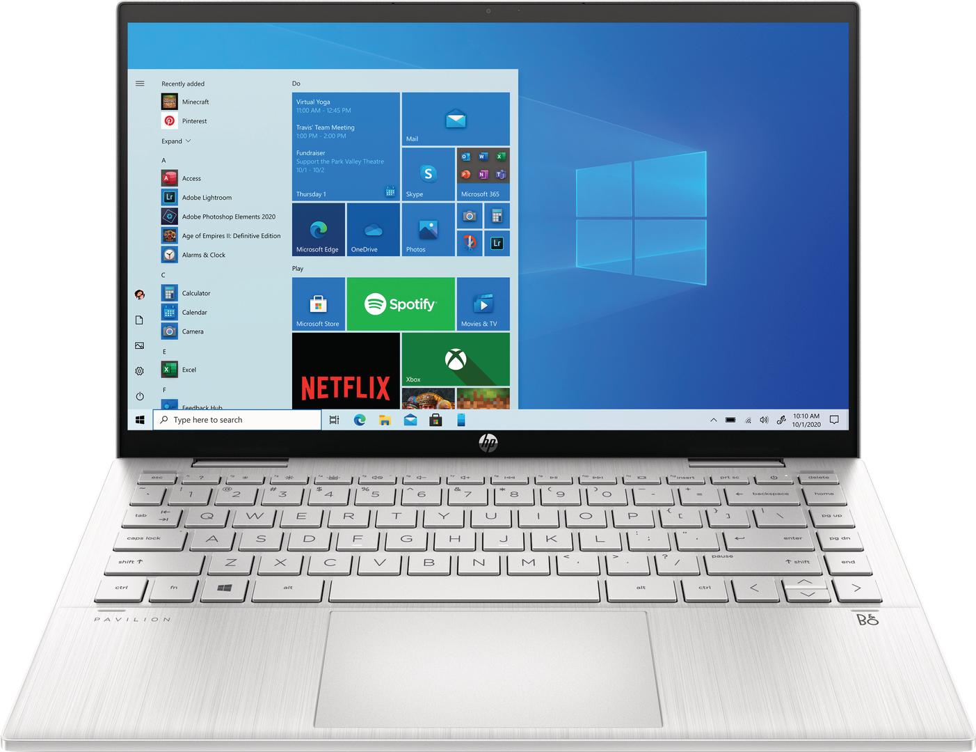 HP Pavilion x360 14-dy0744nz - Convertible 2 in 1 Laptop (14 ", 256 GB SSD, Natural Silver)