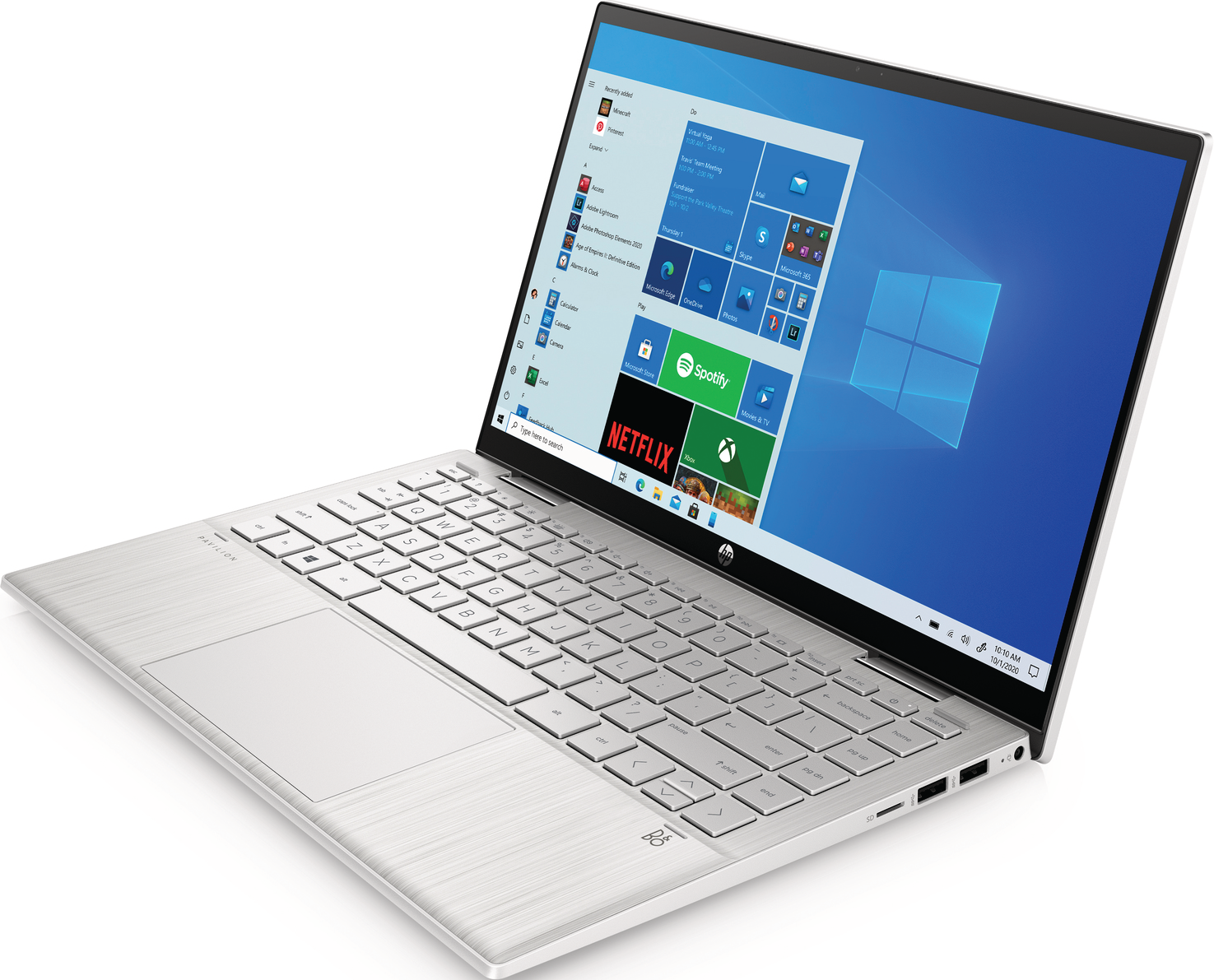 HP Pavilion x360 14-dy0744nz - Convertible 2 in 1 Laptop (14 ", 256 GB SSD, Natural Silver)