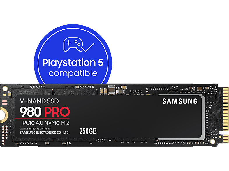 Samsung Disque Dur Ssd Interne 250 Gb 980 Pro Pcle 4.0 Nvme M.2 (mz-v8p250bw)