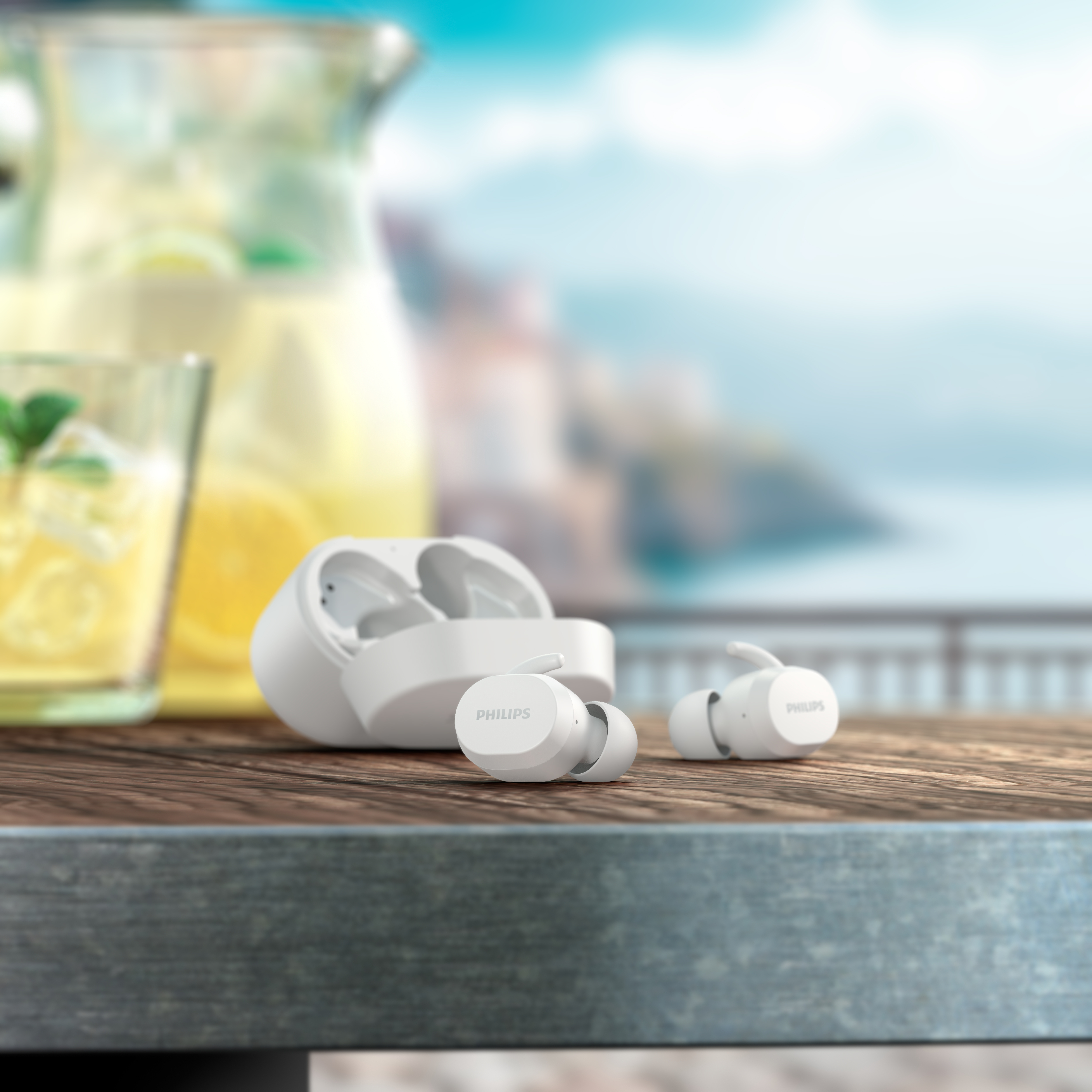 PHILIPS TAT3216WT/00, In-ear Kopfhörer Bluetooth Weiß