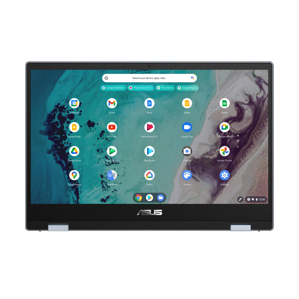 Chrome Prozessor, RAM, Google Display Touchscreen, Zoll Al mit ASUS GB i3-1110G4 Intel® Graphics, 128 Chromebook, SSD, CX3 14 Intel®, Flip 8 (CX3400FMA-E10024), Blau UHD OS GB