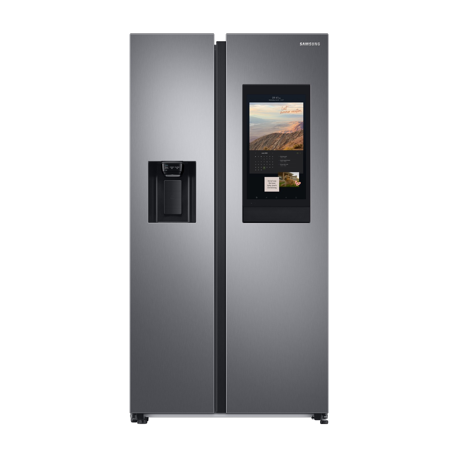 Samsung Rs6ha8880s9 Family hub clase 593l americano acero inoxidable rs6ha8880s9ef nevera side by 389 litros capacidad congelador 225 406 kwhaño frigorifico no frost 178x912 view inside pantalla tactil wifi rs8000 614l 178cmno 178 591