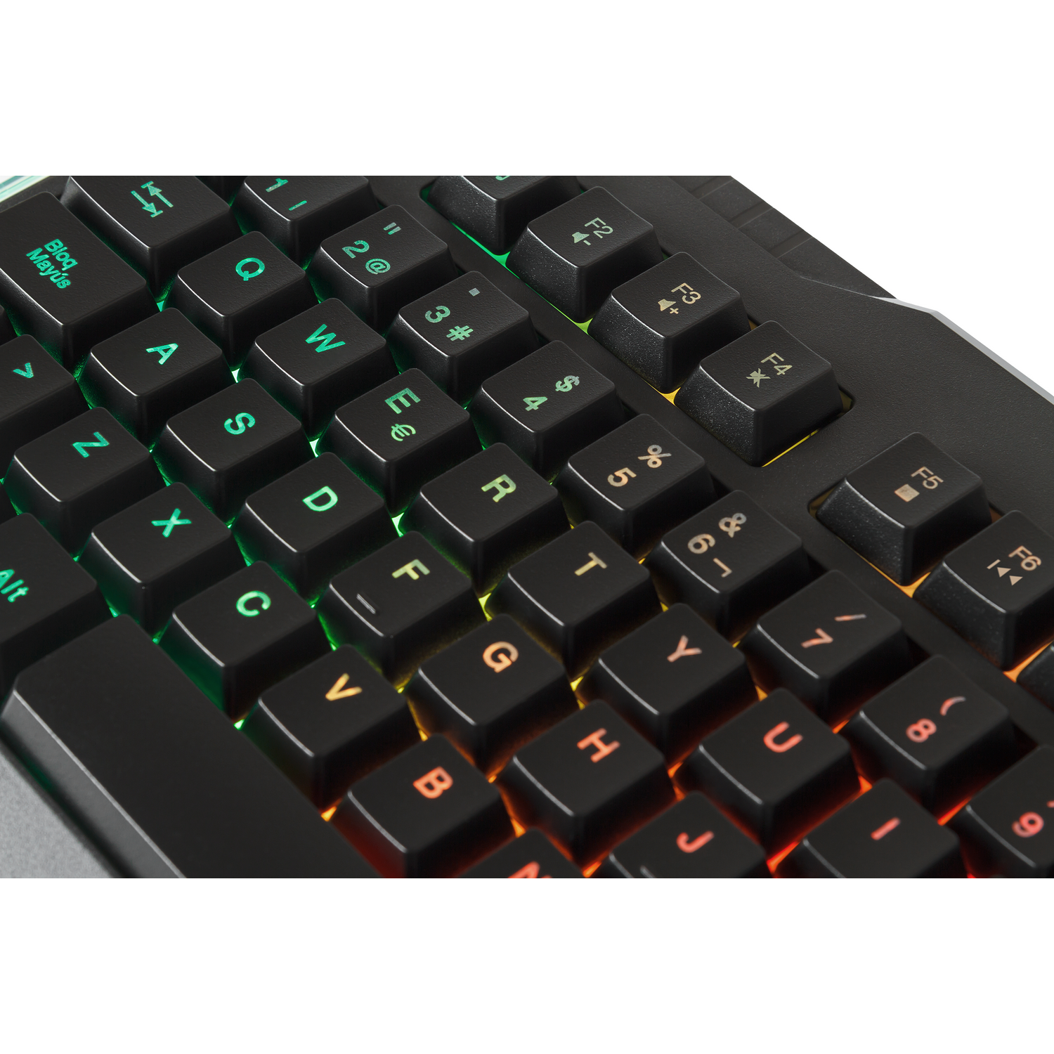 Teclado gaming - Mars Gaming MRK0, Iluminación RGB, ABS , Negro