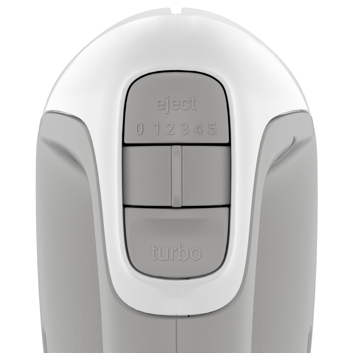 Un panel de control blanco y gris con las palabras 'eject' y 'turbo' y botones numerados.