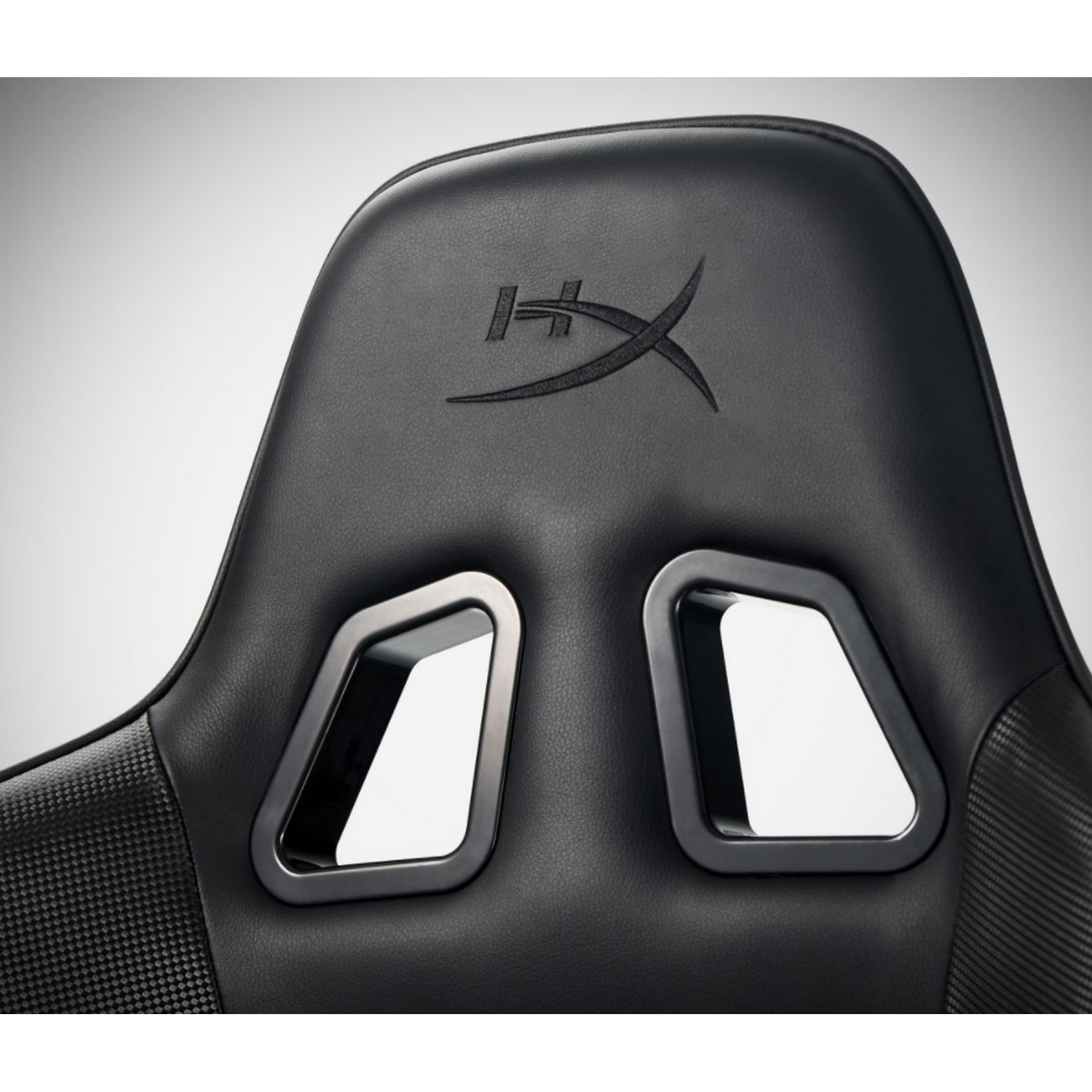 Silla gaming - HyperX Jet Black, Inclinación de 135 grados, Elevador de gas, Tapicería de cuero PU, Negro