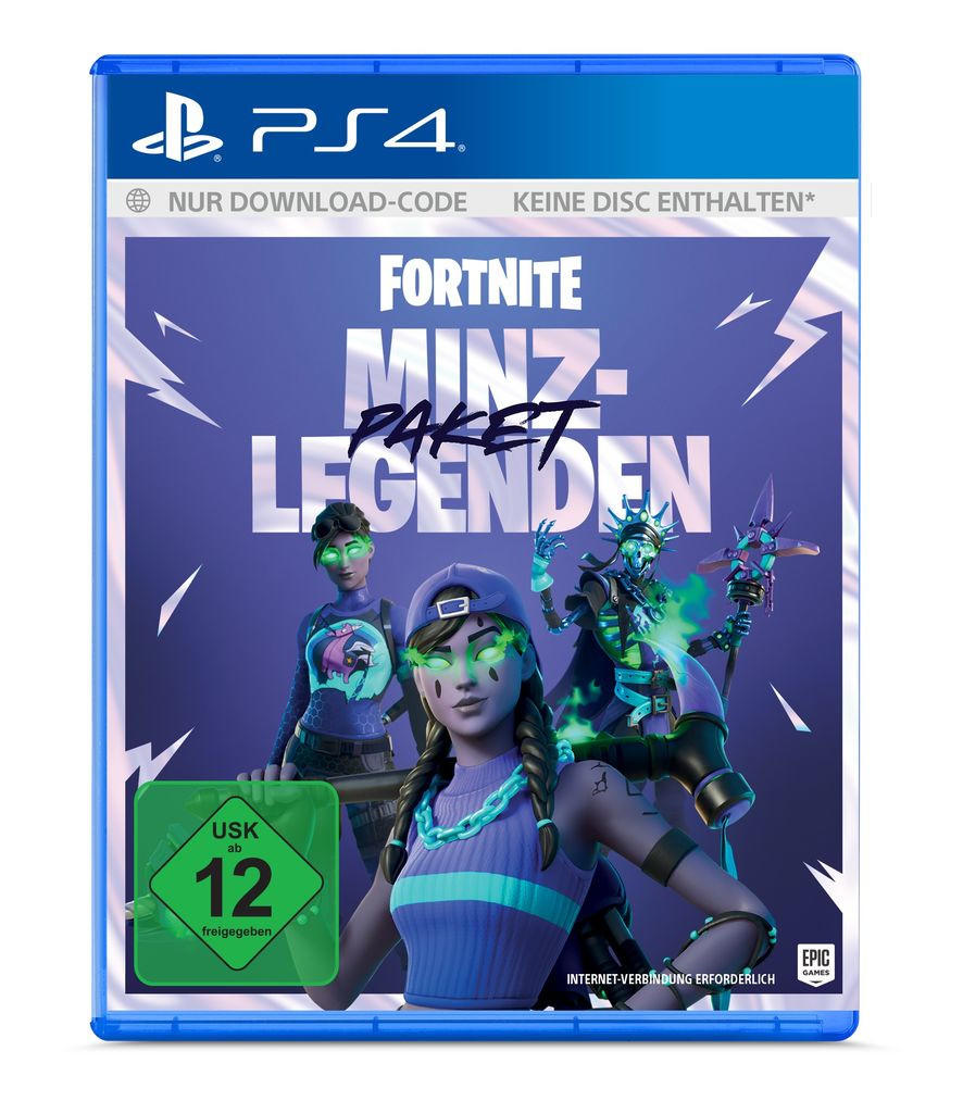 Fortnite Mint Legends PS4-Spielcover mit Charakteren.