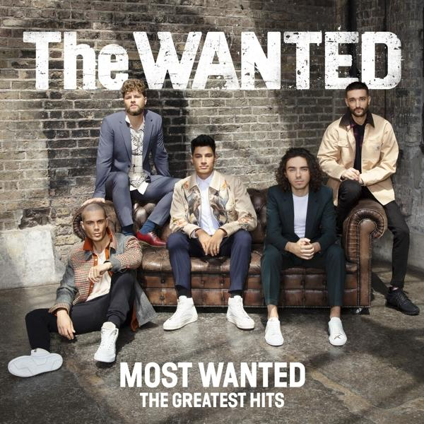 Couverture de l'album The Wanted. Cinq hommes posent sur un canapé en cuir.