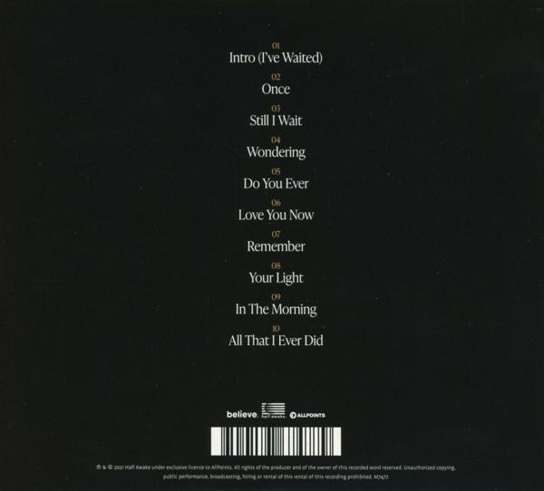 Rückseite einer CD mit einer Liste von Songs.
