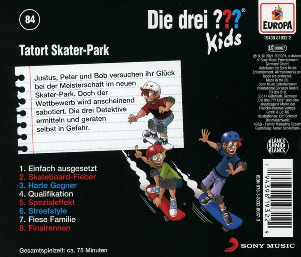 CD-Cover mit Cartoonfiguren auf Skateboards, mit deutschem Text. Weißer Hintergrund.