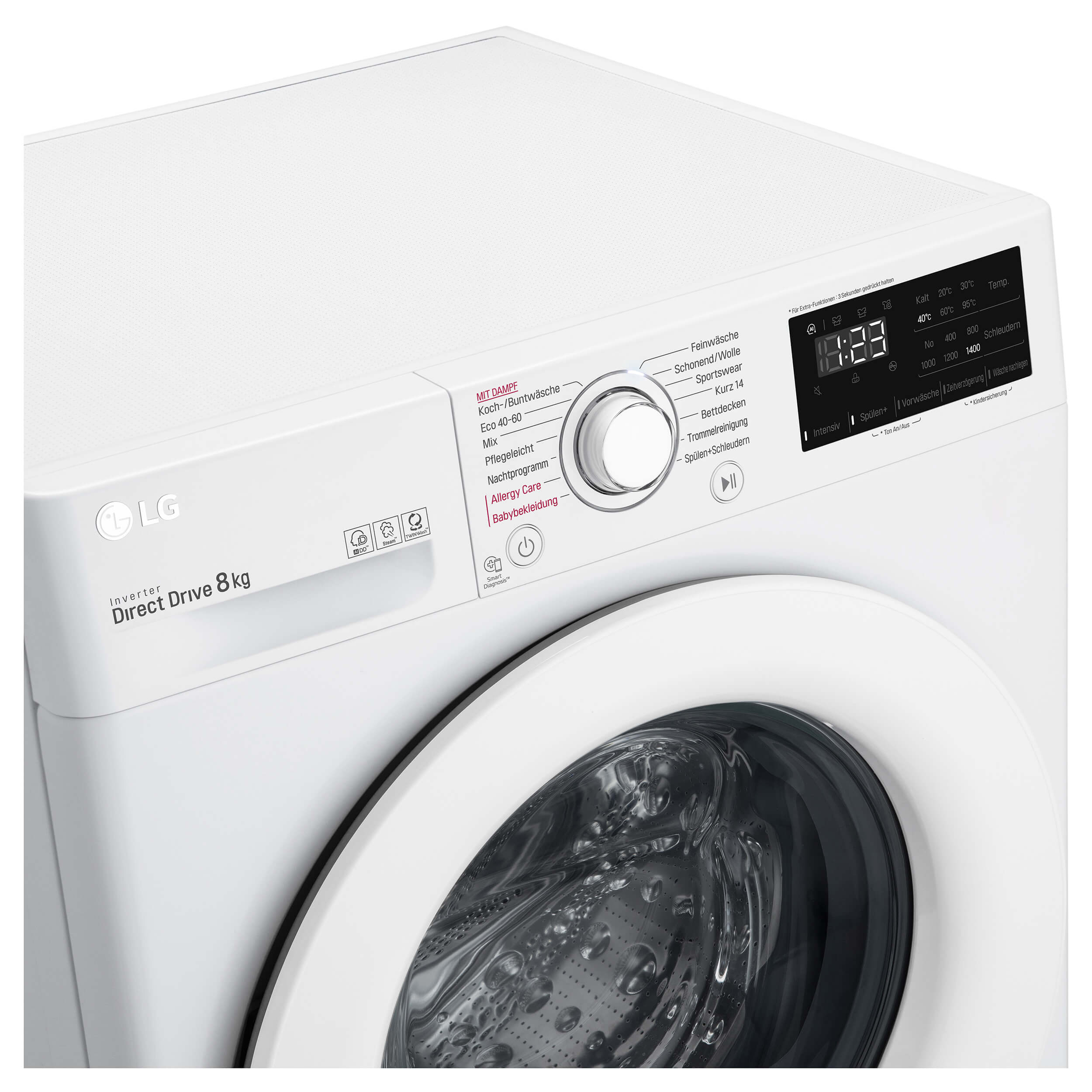 LG F14WM8LN0B Waschmaschine (8 kg, 1360 U/Min., B)